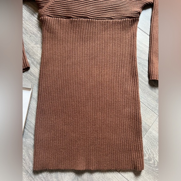 12th Tribe Bleecker Mini Sweater Dress in Rust Brown. Size Small NWT! - Picture 10 of 15